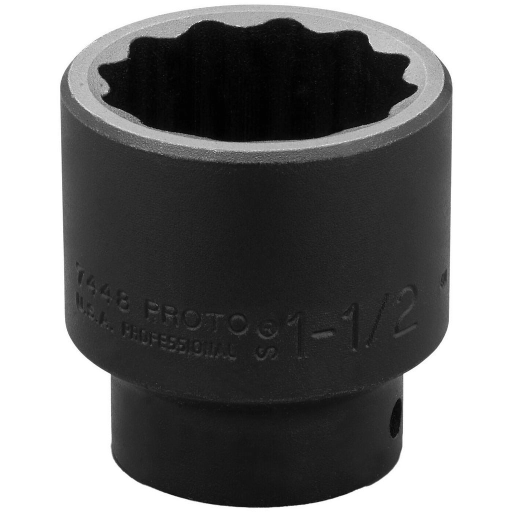 PROTO Proto J7448 Impact Socket 1/2 in Drive 1-1/2 in 12-pt