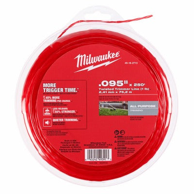 MILWAUKEE Milwaukee 49-16-2713 Twisted Trimmer Line 0.095 in 250 Ft