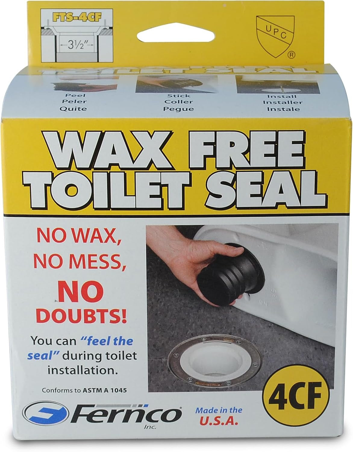 FERNCO Fernco FTS-4CF Wax-Free Toilet Gasket to Slab Flange (Each)