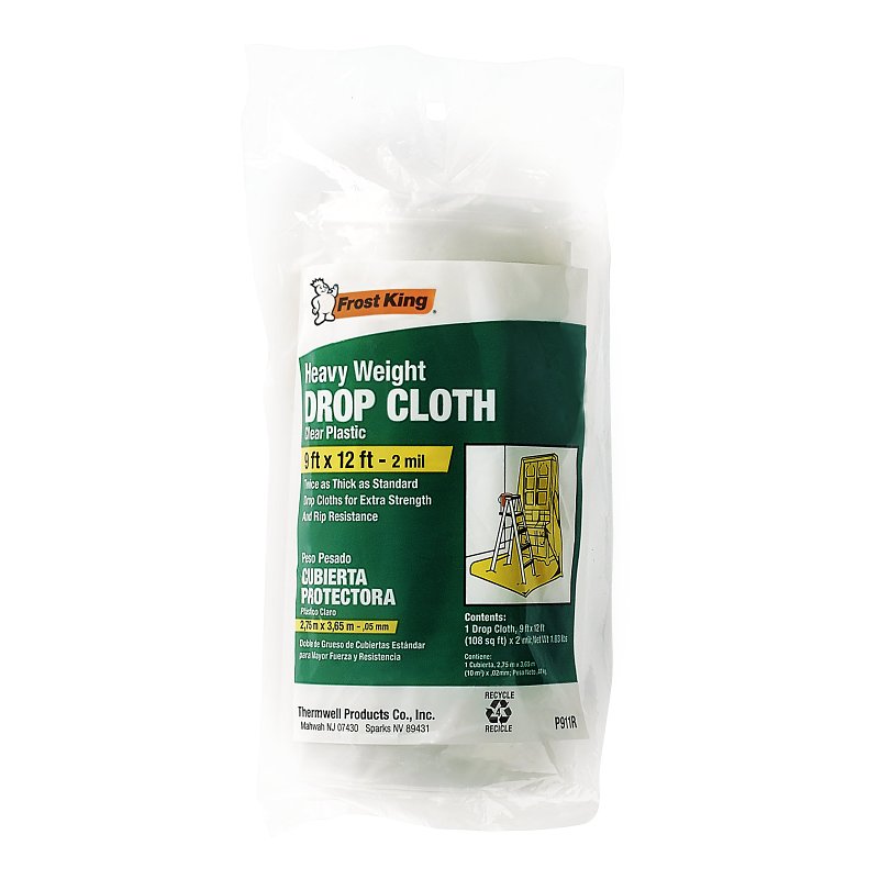 FROST KING Frost King P911R Drop Cloth 2 mil (9 ft x 12 ft)