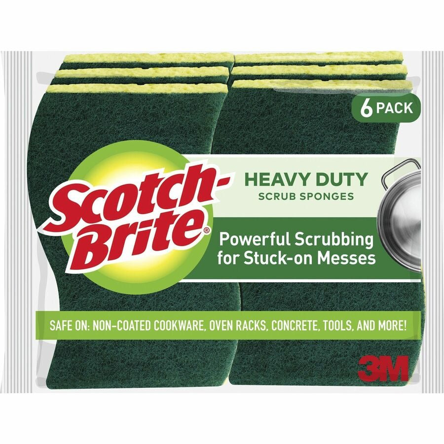 3M 3M MMM426CT Scotch-Brite heavy-duty scrub sponges 6/Pack