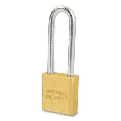 American Lock A22 Solid Brass Padlock 5/16 inch Diam 3 inch L 3/4 inch W Keyed Different