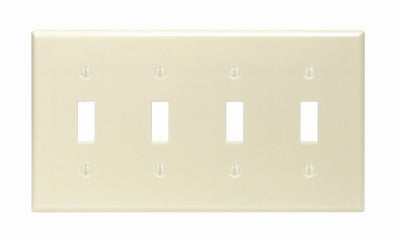 LEVITON Leviton Mfg Co 001-86012-000 4-toggle Wall Plate 10-pack