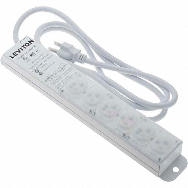 LEVITON Leviton 5306M-2S7 Power Outlet Strip 20A 6-outlet Hospital