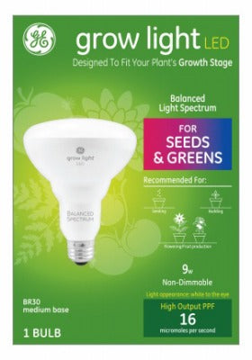 GE G E Lighting 93101230 Led BR30 Grow Lamp 9W