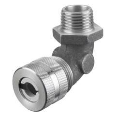 Hubbell Wiring Device-Kellems NHC1022 1/2 Inch Male Threaded 0.25 to 0.38 Inch Machined Aluminum 90 Degrees Cord Connector