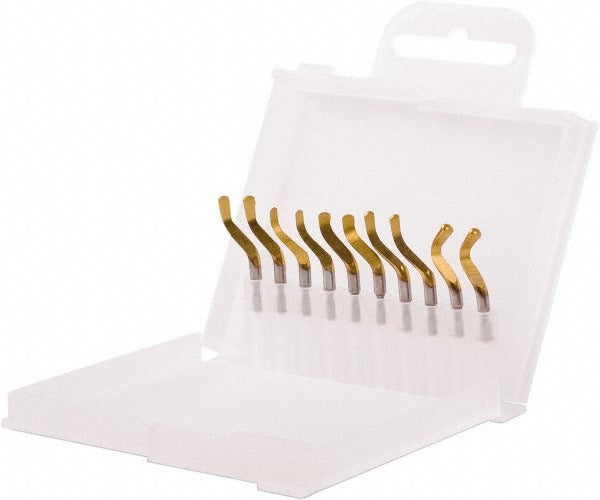 SHAVIV Shaviv 155-00252 Hand Deburring Tool Set 10 Pc Hss