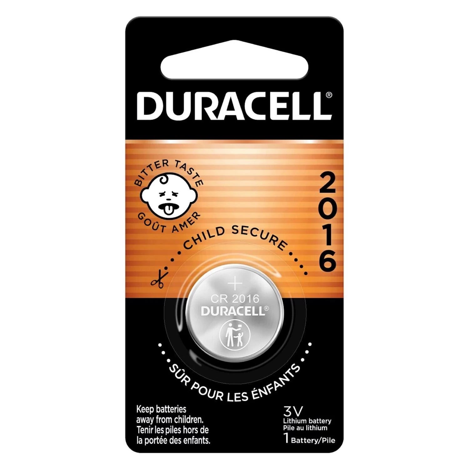 DURACELL Duracell 10110 Lithium Coin Battery 3 V (20 mm x 1.6 mm) Replacement CR2016/DL2016