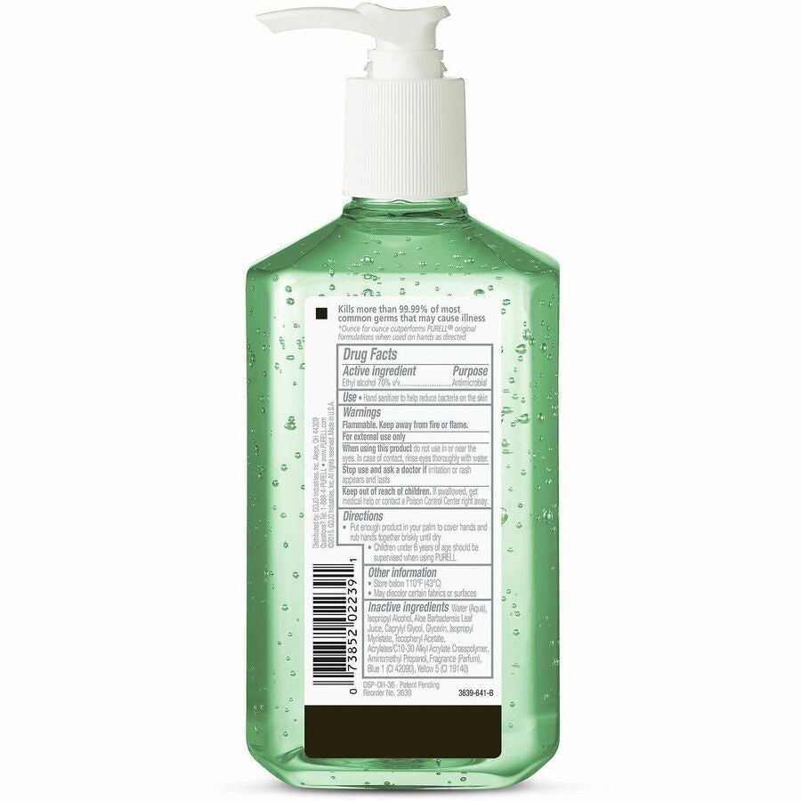 GOJO Gojo GOJ363912CT Purell Hand Sanitizer Gel 12 fl oz Pump Bottle (12/Carton) 363912CT