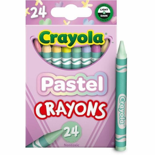 CRAYOLA Crayola CYO521835 Pastel Crayons 24 Count Nontoxic