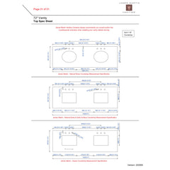 James Martin Vanities 050-S72-CSP-SNK 72 DBL TOP