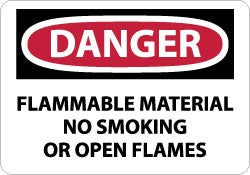 ACCUFORMNMC Accuformnmc D117P Danger Flammable Material Sign Vinyl