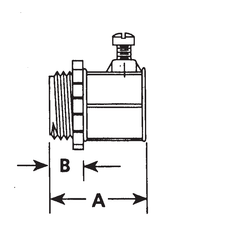 Steel Electric Products 1112B 1-1/2 Inch Die-Cast Zinc Set Screw EMT Connector