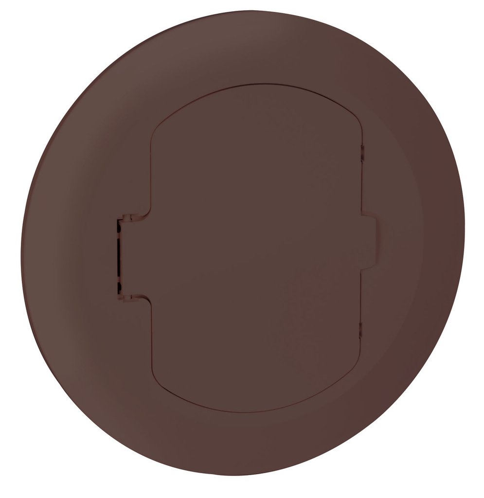 Legrand TM1542-TR-BR 6.5 Inch NEMA 5-15R Brown Thermoplastic Round Floor Box Cover