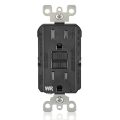 Leviton GFWT1-E Self-Test GFCI Receptacle 15A 125V Black