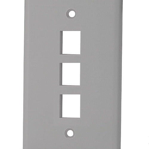 SIGNAMAX Signamax Inc. SKF-3-GY 3-port Keystone Faceplate
