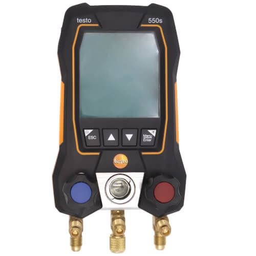 Testo 0564-5502-01 2-Port Smart Digital Manifold W/Wireless Clamp Temperature Probes