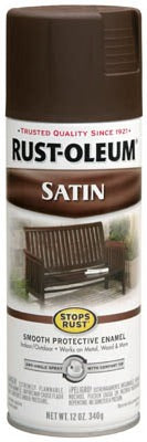 RUST-OLEUM Rust-oleum 241239 Satin Enamel Spray Paint 12 Oz Dark Brown
