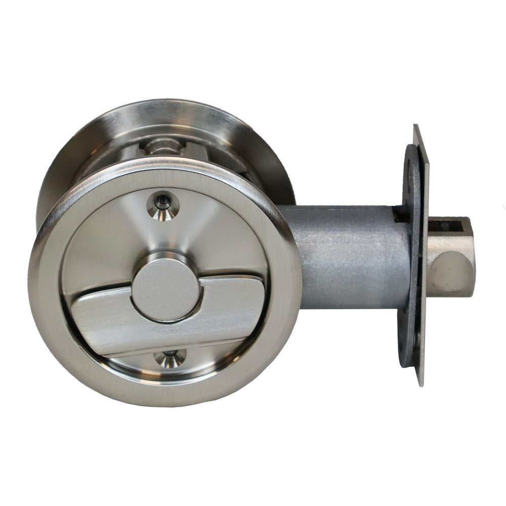 EMTEK Emtek 2145US15 Round Privacy Pocket Door Tubular Lock Satin Nickel