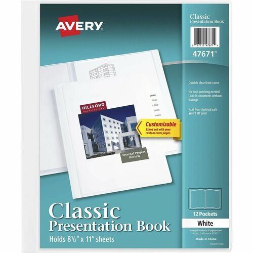AVERY Avery AVE47671 Presentation Book 12 Pocket 8.5x11