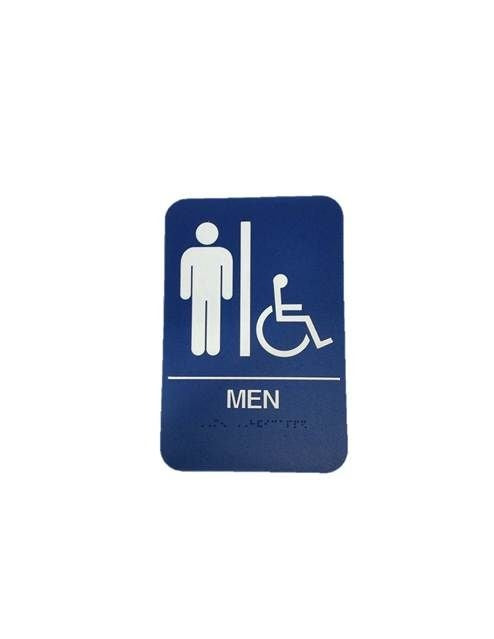 DON-JO Don-jo HS907001 Ada Bathroom Sign Blue