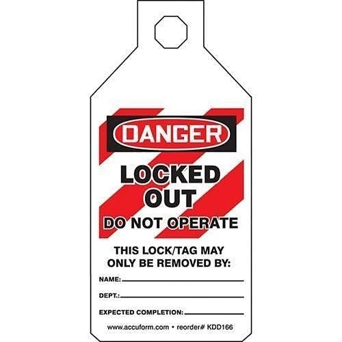 PANDUIT Panduit PSL-1019 Danger Lockout Tab Tag