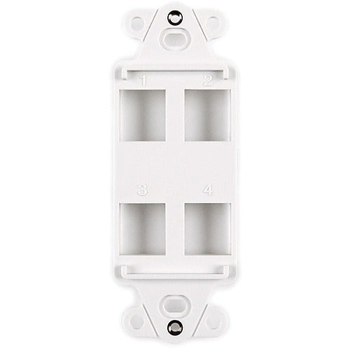 HELLERMANN TYTON Hellermanntyton FPRMF4-W 4-port Decorator Faceplate