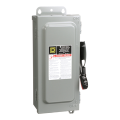 Square D VH361AWKGL Safety Switch 600V 30A 3-Pole Fusible Disconnect