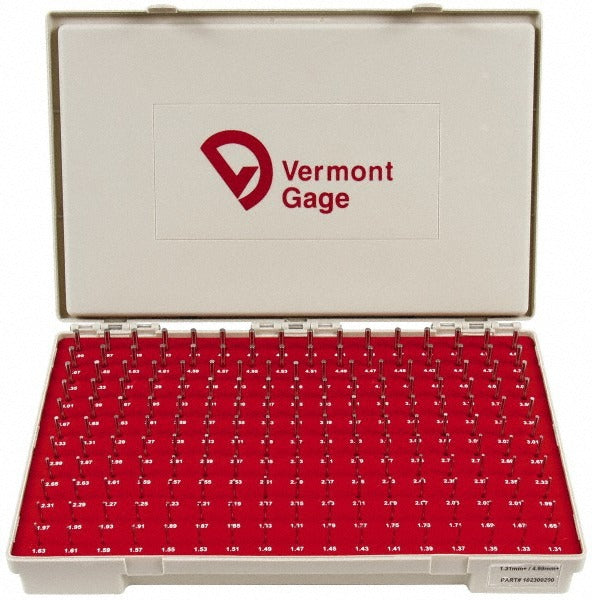 VERMONT GAGE Vermont Gage 102300200 Class Zz Plug Gage Set 185 Pc