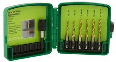 Greenlee DTAPSSKIT 7-Piece Drill/Tap Bit Kit for Stainless Steel (Standard)