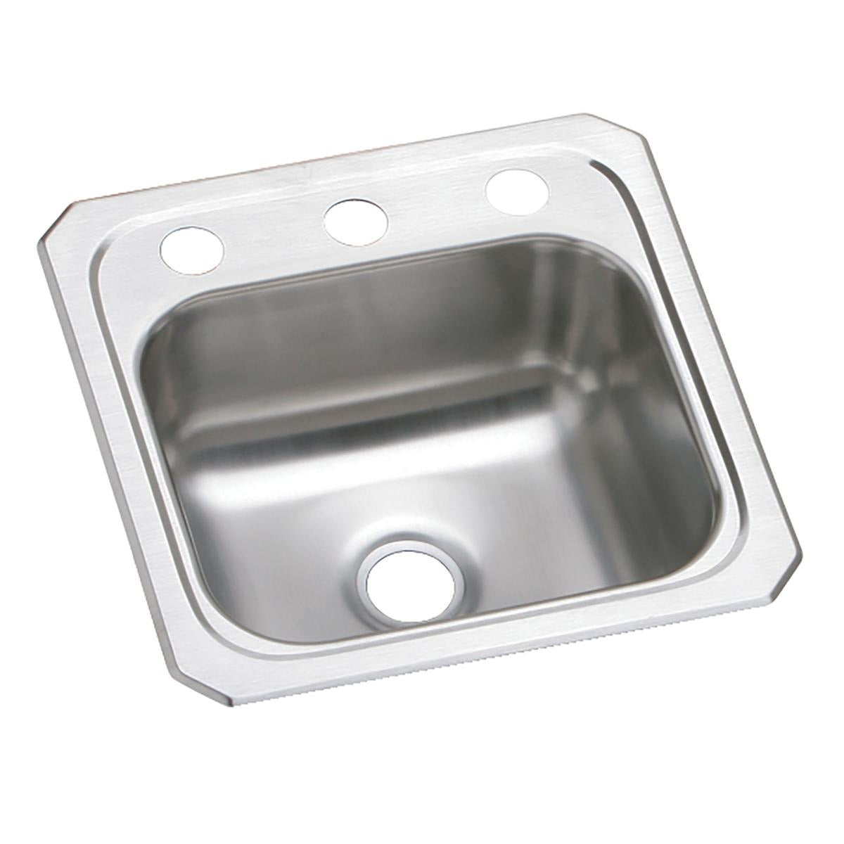 BSC PREFERRED Bsc Preferred BCR153 Drop-in Bar Sink 15x15 Stainless Steel