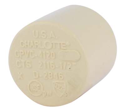 CHARLOTTE PIPE CTS021160600 1/2 in. CPVC Cap