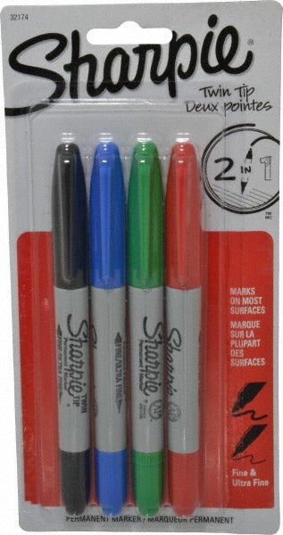 SHARPIE Sharpie 32174PP Wet Surface Marker Twin Tip 4 Pack