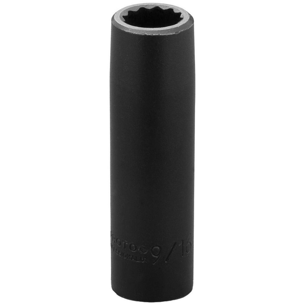 PROTO Proto J7318 Impact Socket 1/2 in Drive 9/16 in 12-pt