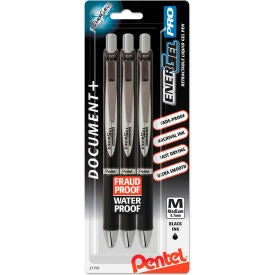 PENTEL Pentel BLP77BP3A Energel Pro Gel Pen 0.7mm Black 3 Pack