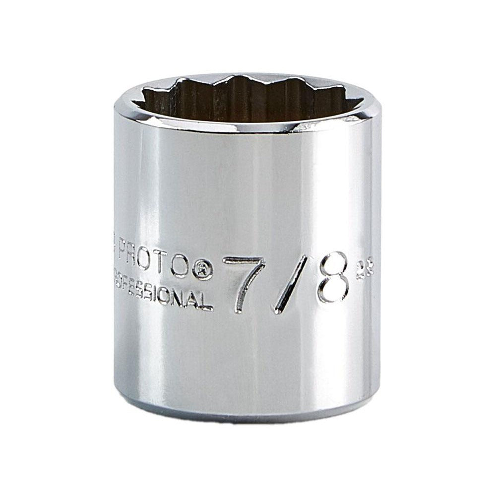 PROTO Proto J5228 Hand Socket 7/8 in 3/8 Drive 12-point