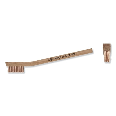 Ampco Safety Tools TB-10 Scratch Brush Wood Toothbrush Style Handle