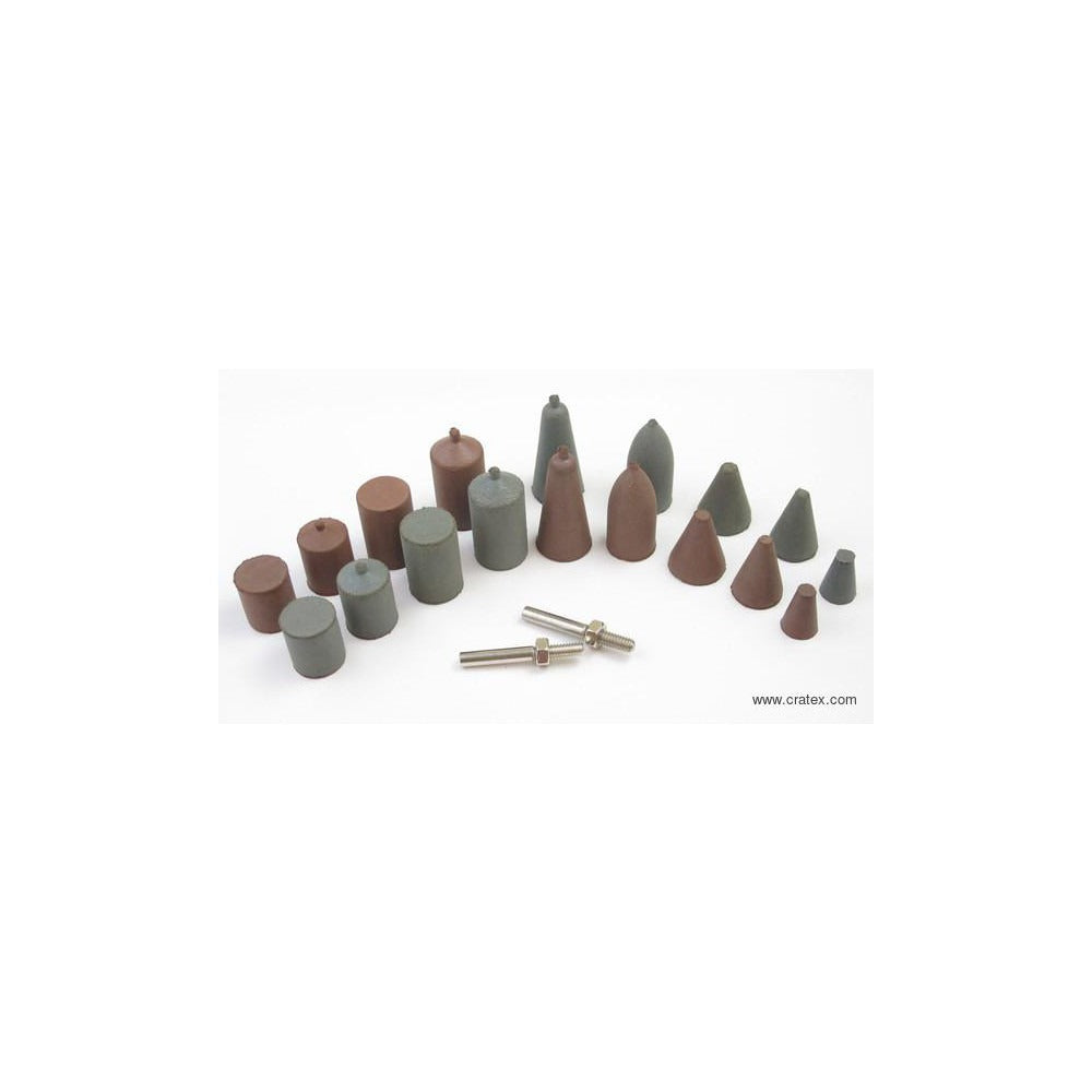 CRATEX Cratex 227 Kits Rubber Abrasive Cone Set 20 Piece