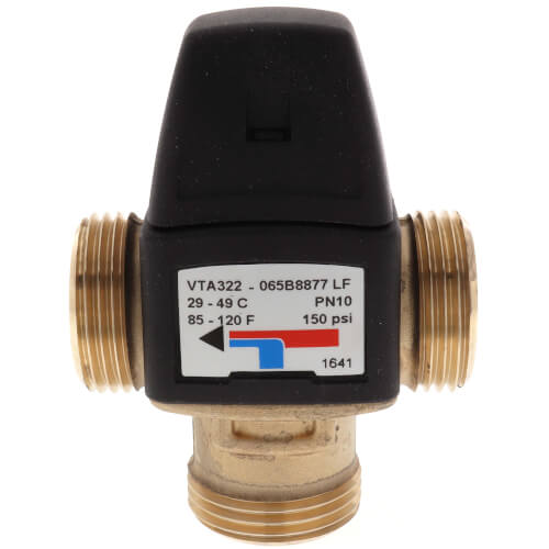 Danfoss 065B-8877LF Thermostatic Mixing Valve for Hydronic Systems 85-120F 3/4