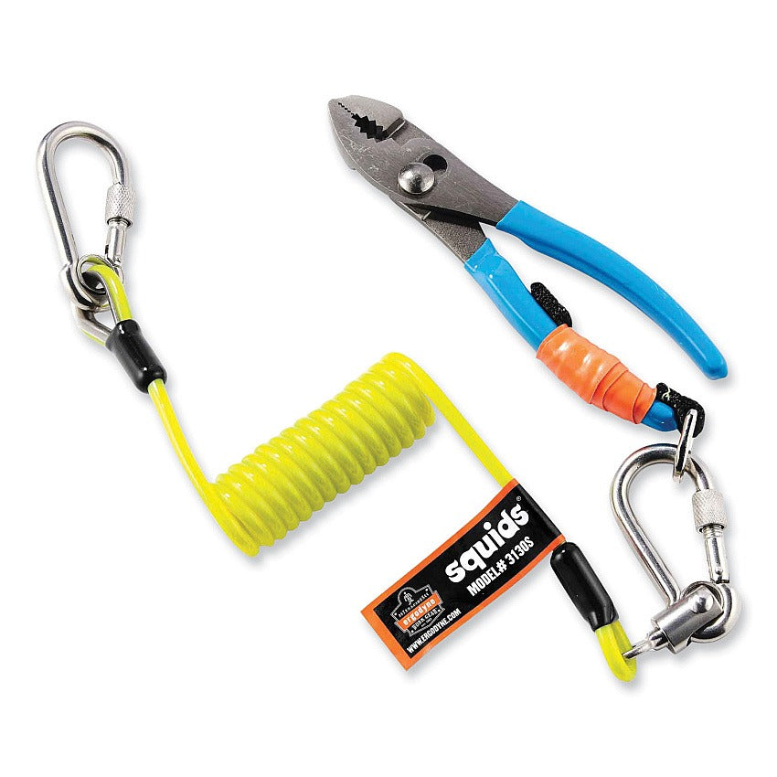 ERGODYNE Ergodyne 19130 Coiled Cable Lanyard 2 lb (6.5 in coiled / 50 in extended)