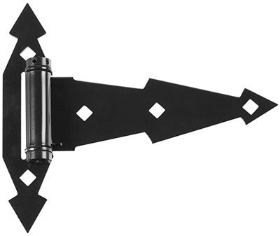 NATIONAL HARDWARE National Mfg N165-472 Ornamental Spring T-hinge 7in Black 2pk