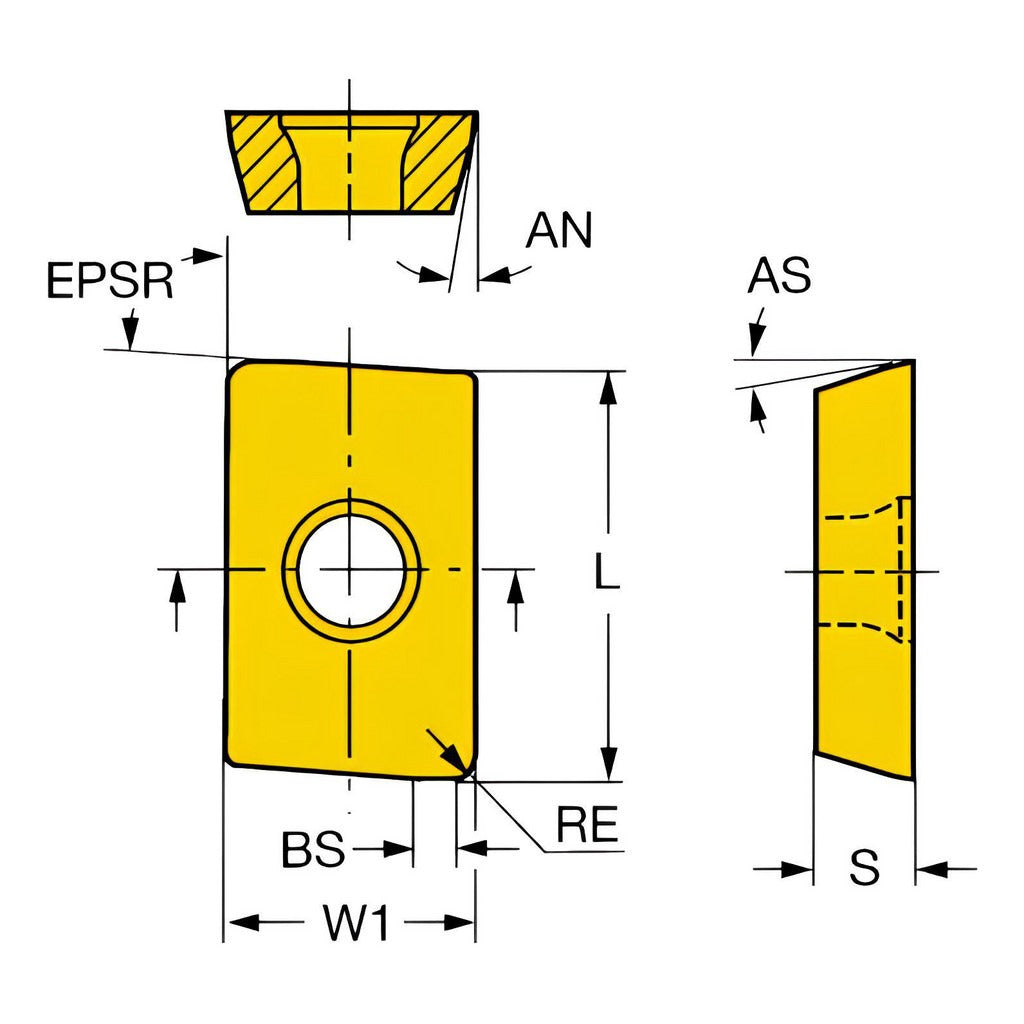 SANDVIK COROMANT Sandvik Coromant 5742773 Milling Insert Grade 4030 R215.44