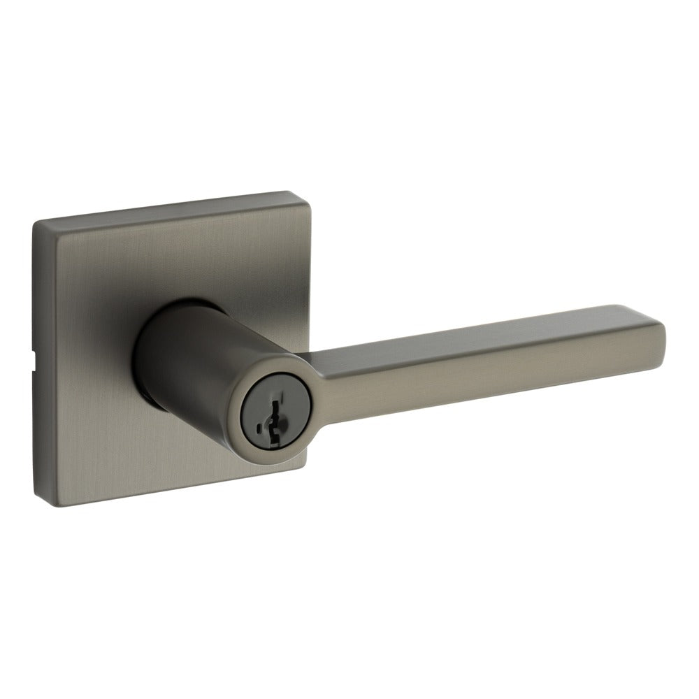 KWIKSET Kwikset 740HFLSQT-18GS Halifax Lever Entry Lock Gunmetal