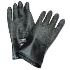 Honeywell North B161R/9 Chemical Resistant Butyl Gloves Size 9 Black 16 mil Grip-Saf