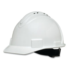 Honeywell North NSB11001 Short Brim Hard Hat 4-point Ratchet Suspension Vented White