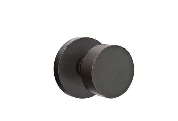 EMTEK Emtek 5209ROUUS10B Round Knob Privacy Disk Rose Oil Rubbed Bronze