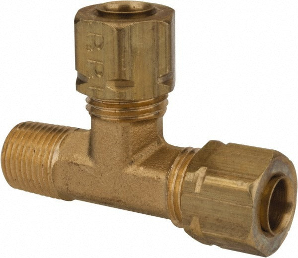 PARKER Parker 171CA-4-2 Compression Male Run Tee Brass 1400 Psi