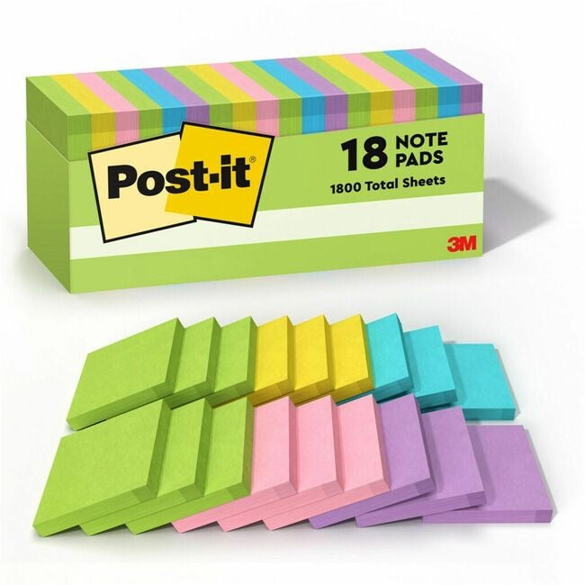 3M 3M MMM65418BRCP Post-it Notes Cabinet Pack (3 x 3, 18/Pack)