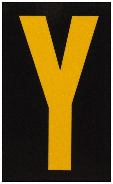 STRANCO Stranco RUM5PK-200-Y Letter Y Reflective Label 1.75in