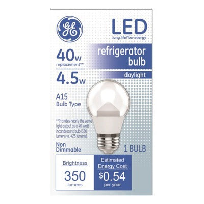 GE G E Lighting 93104415 A15 Led Refrigerator Bulb 4.5W